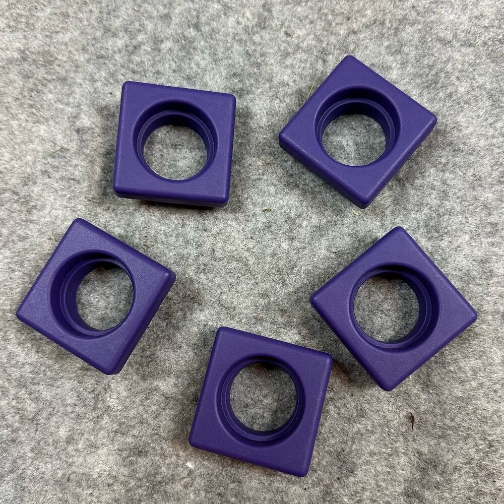 Hape Quadrilla Marble Run Replacement Part Plastic 5 Purple Square Risers Pieces